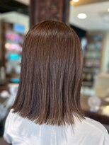ヘアリゾート粋 ティガ 池袋店(tiga) 切りっぱなしミディアム/チョコレートブラウン