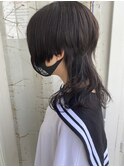 マッシュウルフクラゲヘアーウルフヘアーネオメテオストレート