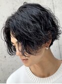 波巻きスパイラルパーマツイストスパイラルパーマセンターパート