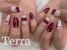 テラ 池袋店(Terra)/リボン　チェック　ネイル