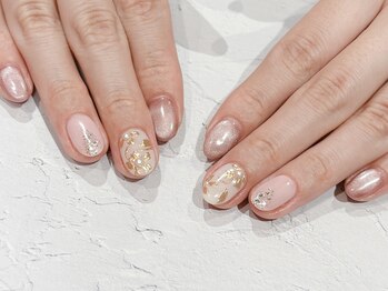 キャミ ネイル(CAMMY NAIL)/ミラーフラワーネイル