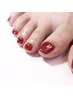 《★新規他店オフ無料》【FOOT】フットネイルシンプルコース 15300→12000