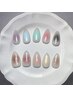 【HAND】ぽんぽんチークネイル＋グリッター(ケア込み) 5000円