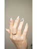 《★新規他店オフ無料》【HAND】ワンカラー(Vカットストーン付) 14200→10900