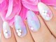 ネイルサロンティーモ(Nail Salon Tmo)の写真/付替ジェルオフ無料★雑誌に掲載されました!JNA1級の高技術[写真:フラワーラメニュアンスネイル¥7980]